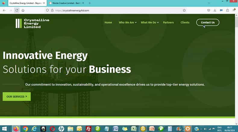 Crystaline Energy Website