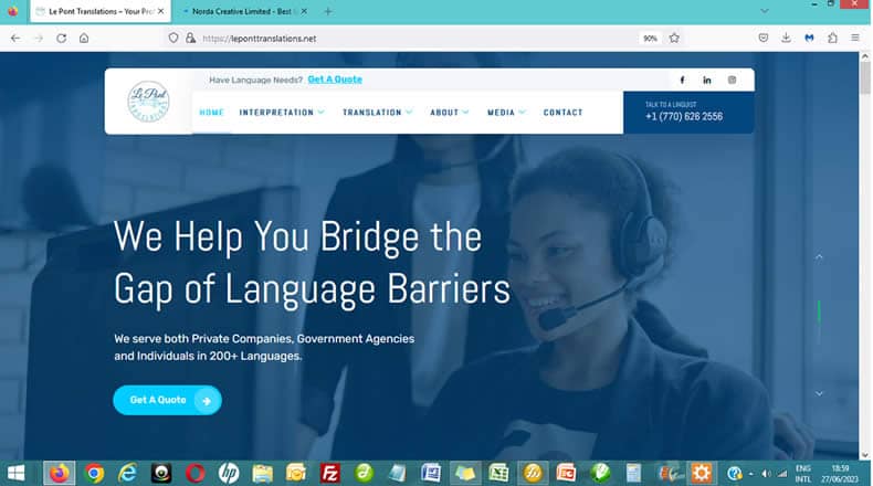 Le Pont Translations LLC USA Website