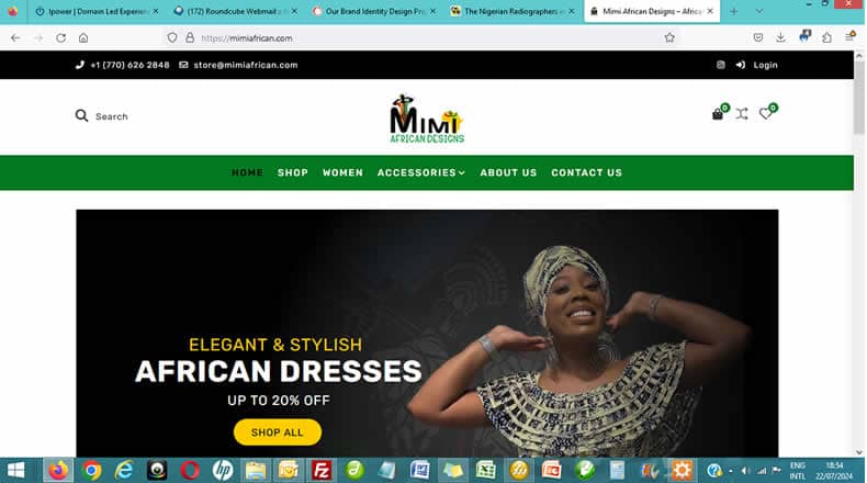 MIMI African Designs USA Website