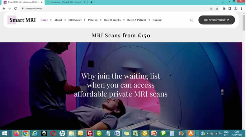 Smart MRI UK Website