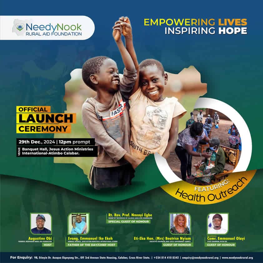 NeedyNook Rural Aid Foundation Flyer