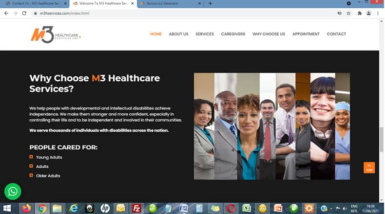 M3 Healthcare Services Website