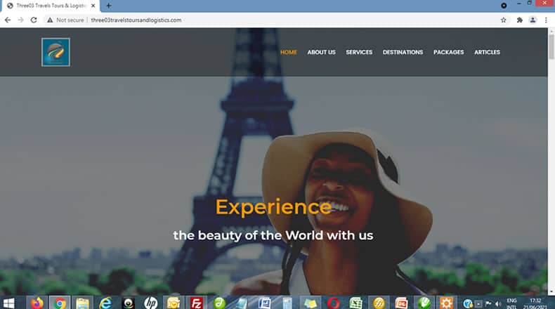 Three03 Travels Website